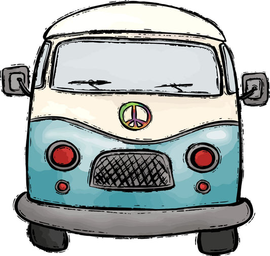 Retro Van Sticker - Decorative Stickers - House of Swank Raleigh NC