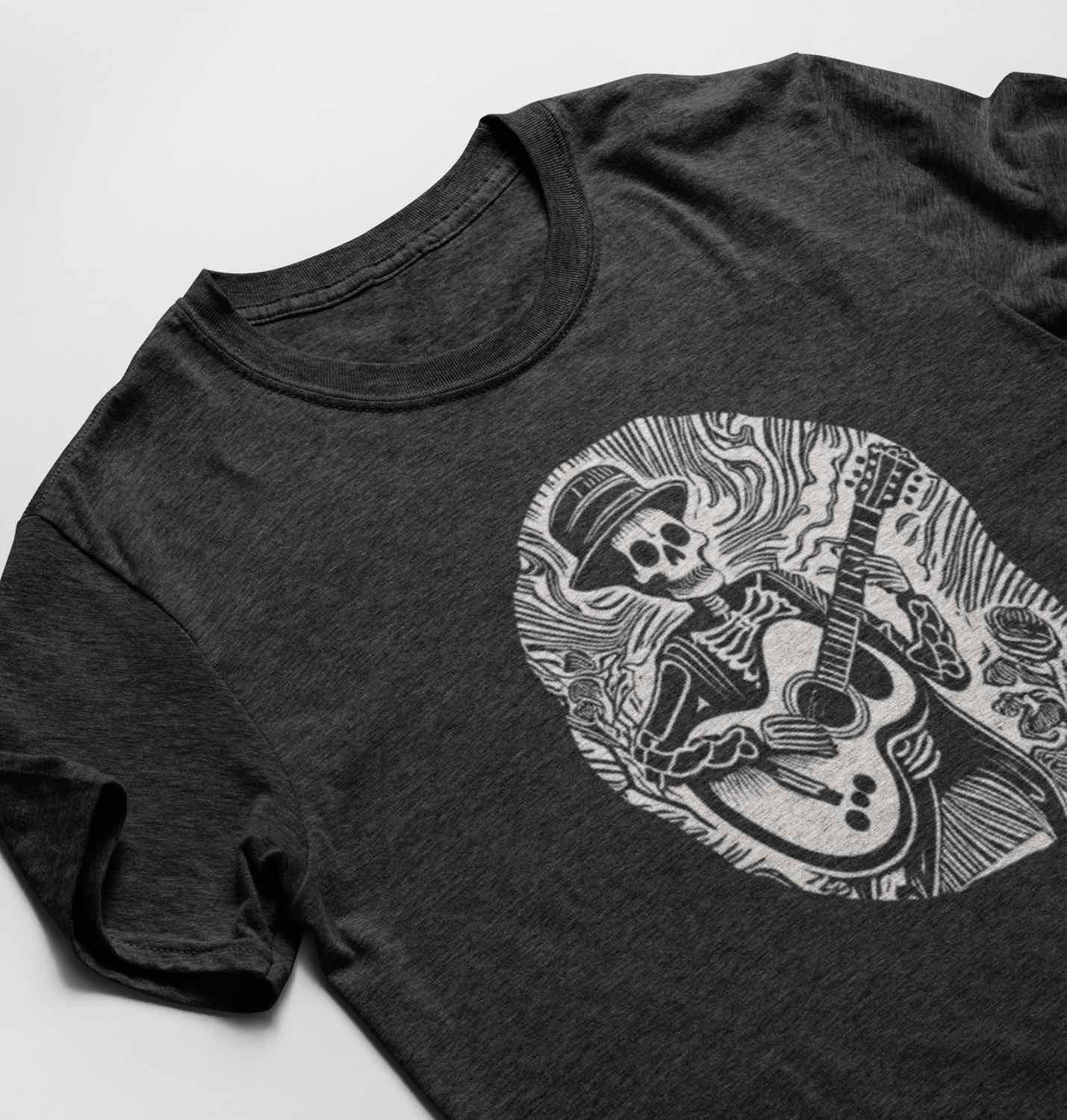 Skeleton Playing Guitar Shirt - SHIRT - House of Swank Raleigh NC