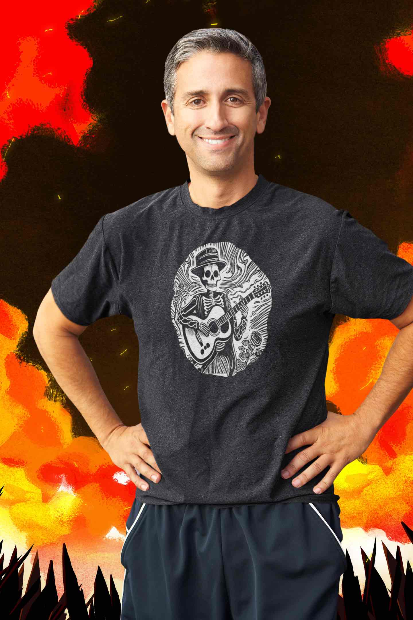 Skeleton Playing Guitar Shirt - SHIRT - House of Swank Raleigh NC
