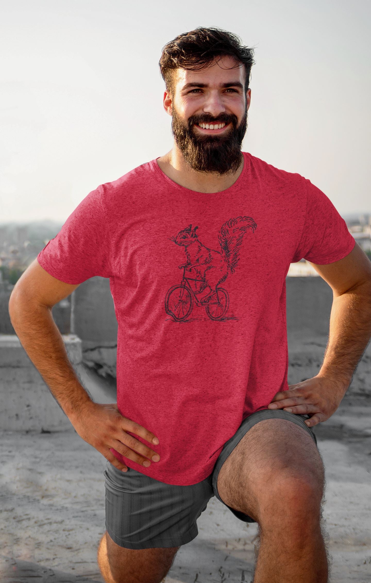 Squirrel Riding Bike Shirt - SHIRT - House of Swank Raleigh NC