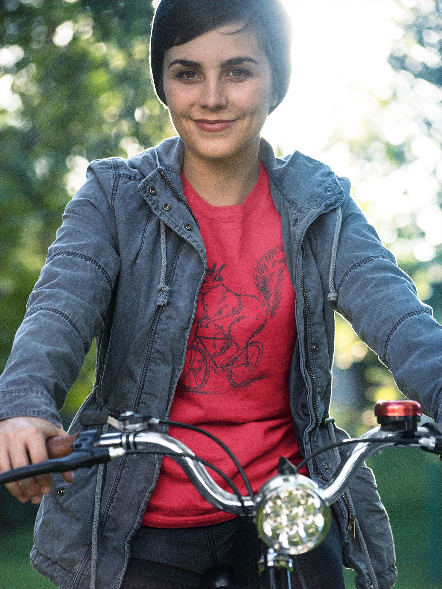 Squirrel Riding Bike Shirt - SHIRT - House of Swank Raleigh NC